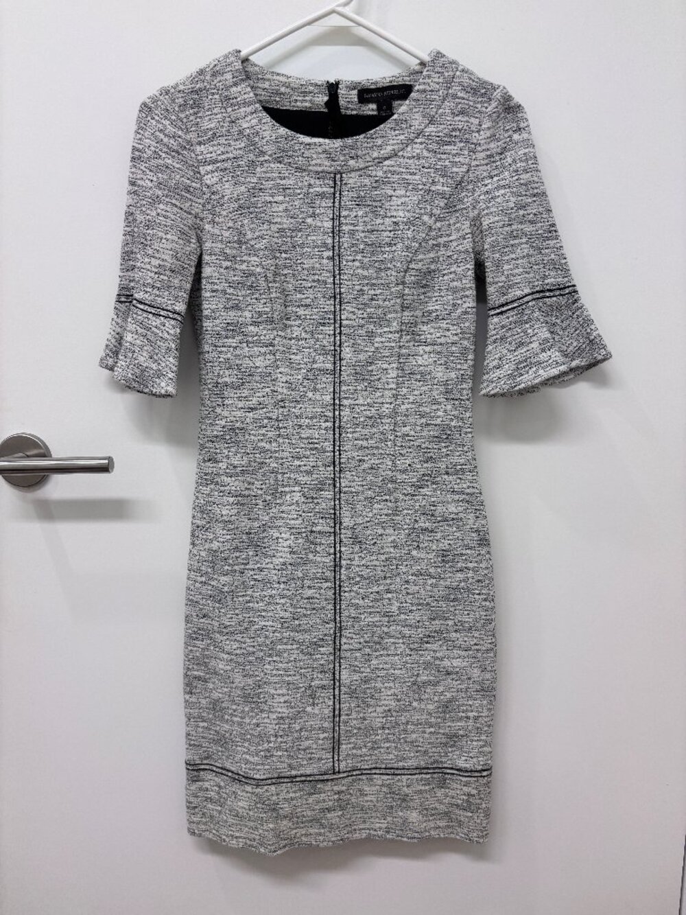 Banana Republic Women's Black White Sheath Dress, Size 0